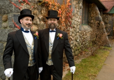 Christopher Ricciotti & John Burrows on their wedding day.  Photographed by Thomas Hurlbut