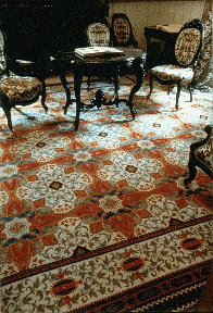 Great Witley Medallion Rug in a room